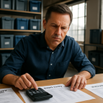 Business owner reviewing cash flow leaks before borrowing