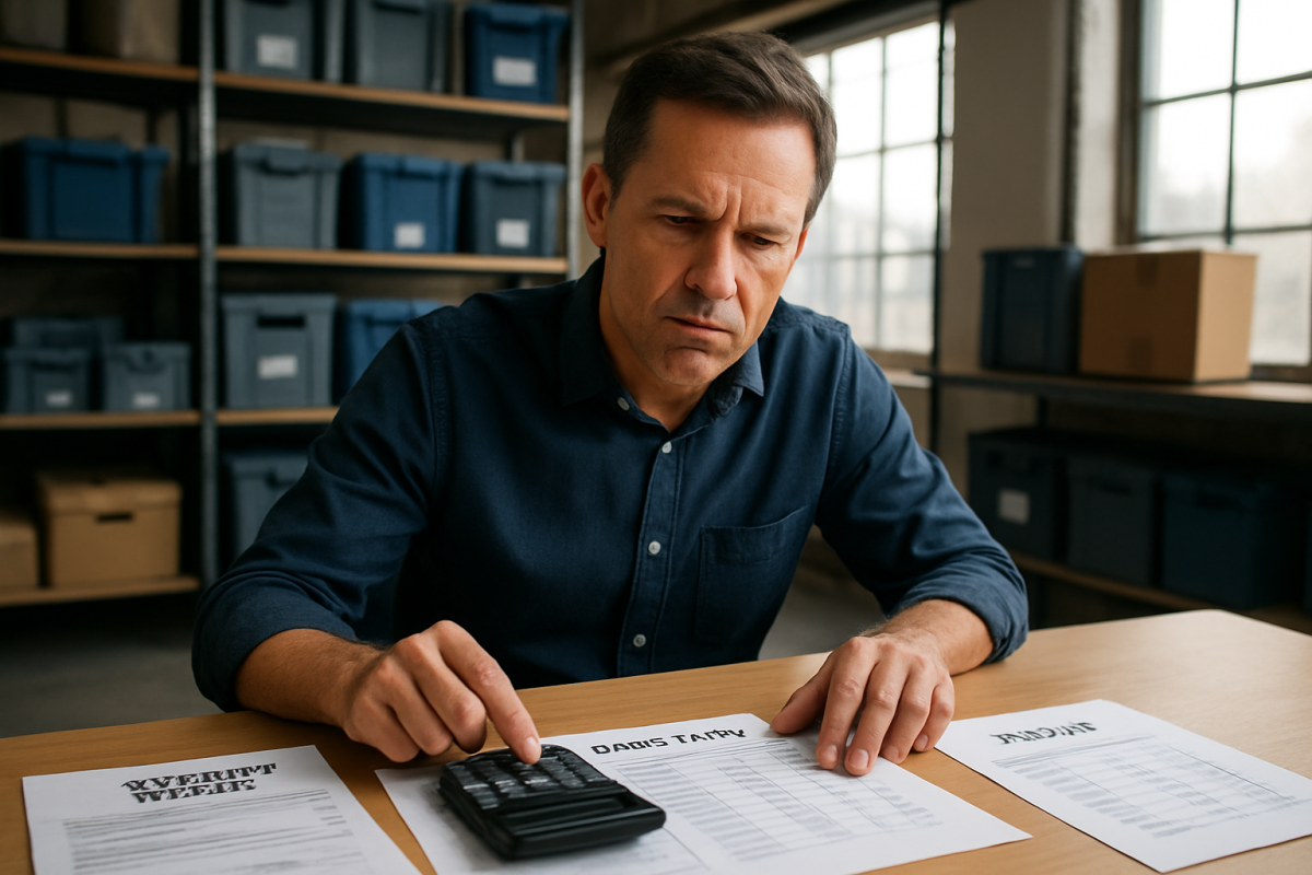 Business owner reviewing cash flow leaks before borrowing